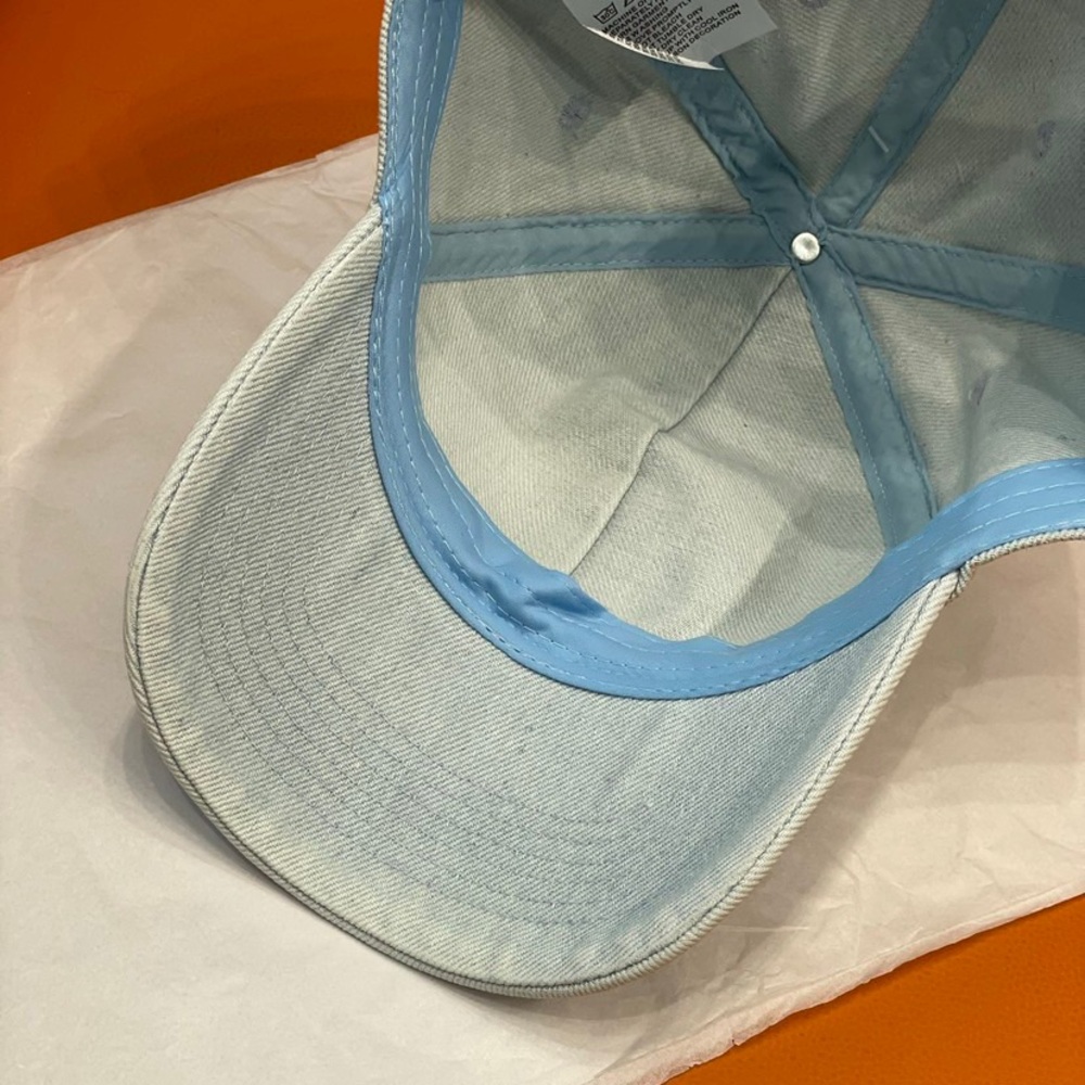 CK Light White Denim Baseball Cap